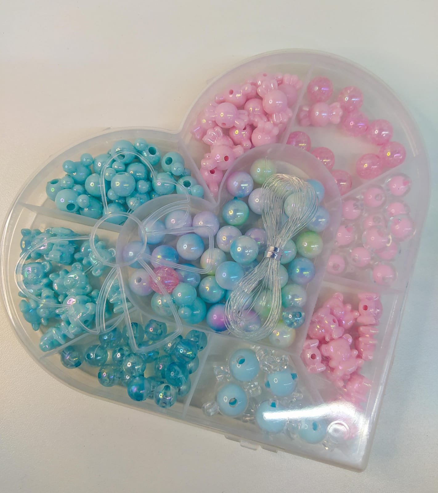 Kit de Miçangas Para Pulseiras Maleta Coração Maleta Infantil Cores Variadas - Imagem 3